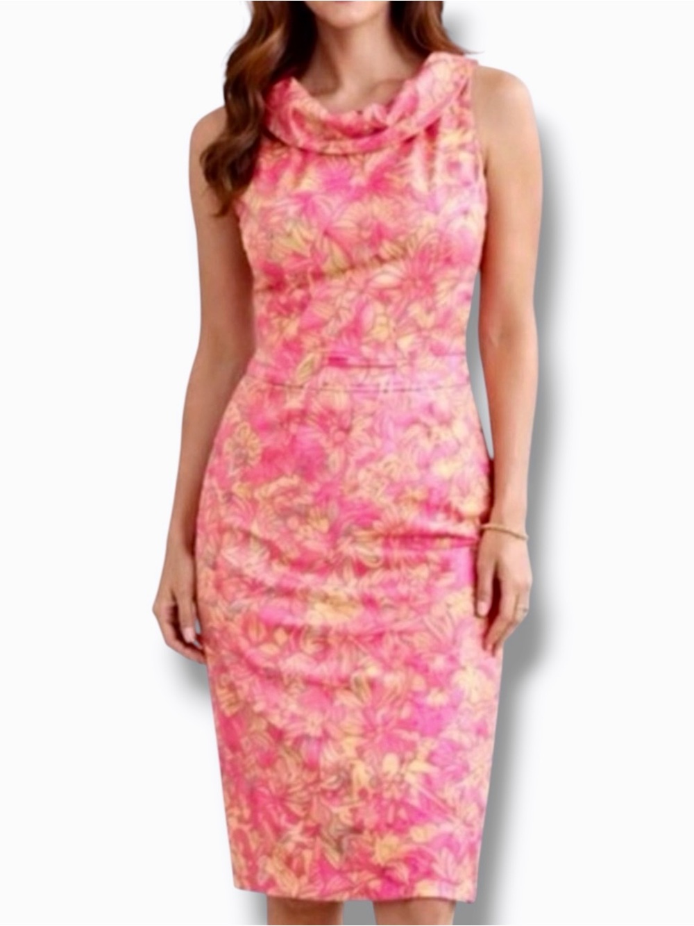 Lilly Pulitzer Lulu Shift Dress w/ Pockets Daiquiri Pink Secret Garden Size 8